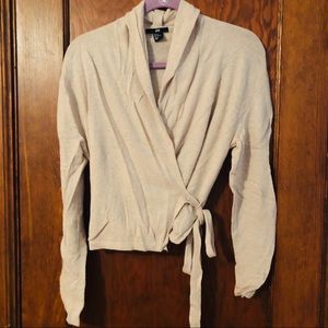 H&M cream wrap sweater